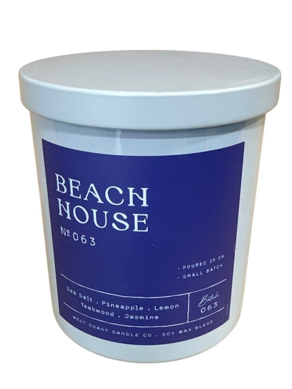 Leoben Company Beach House Candle 9oz Sea Salt Jasmine Teakwood Pineapple Lemon